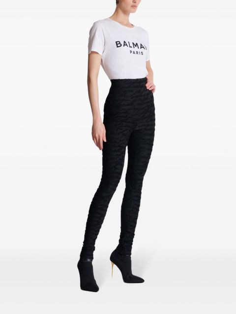 Balmain monogram-jacquard legging - Black