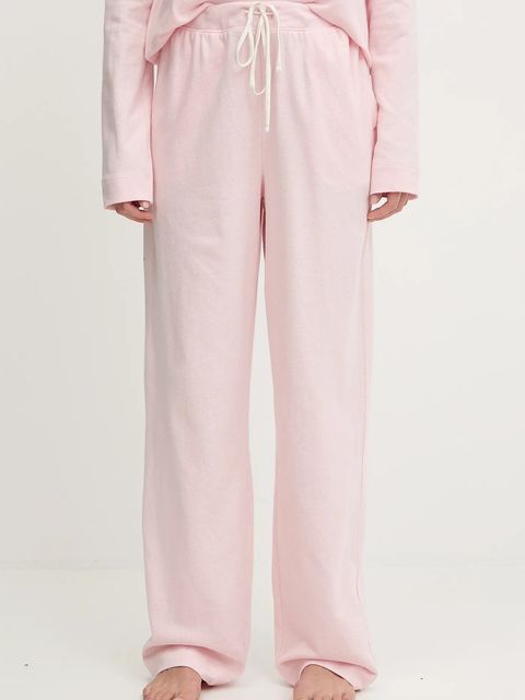 Lauren Ralph Lauren piżama bawełniana damska kolor różowy bawełniana ILN72453