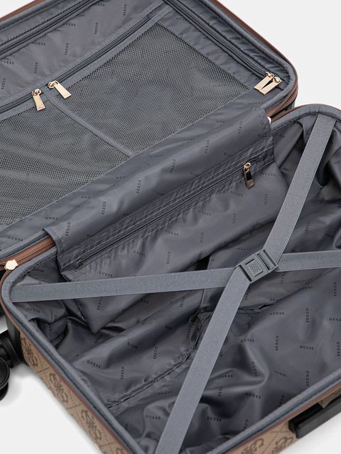 Guess walizka BERTA MEDIUM kolor brązowy TWOB86 88982