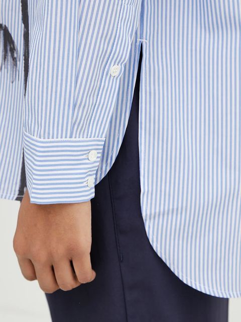 MAX&Co. koszula bawełniana damska kolor niebieski relaxed z kołnierzykiem klasycznym 2516111073200