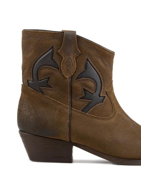 Ba&Sh Curtis leather boots - Brown