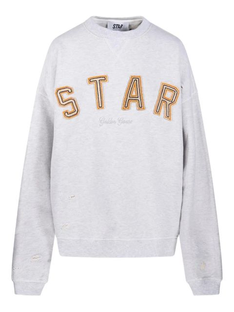 Golden Goose lettering-appliquéd sweatshirt - Grey - zdjęcie produktu nr 1