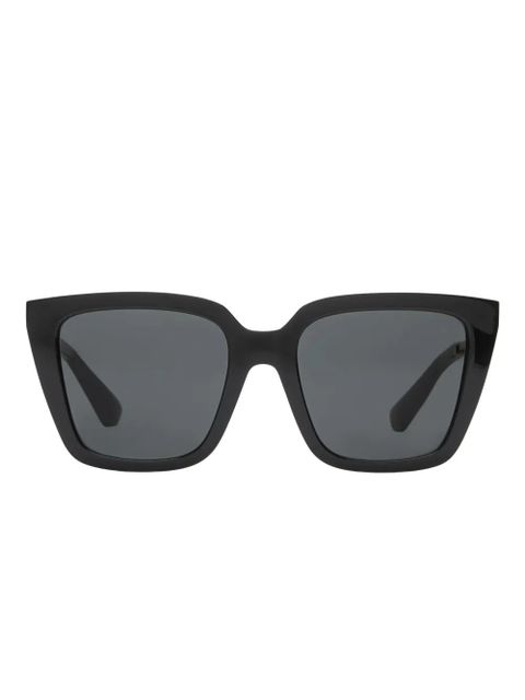 Burberry logo-engraved oversize-frame sunglasses - Black - zdjęcie produktu nr 2