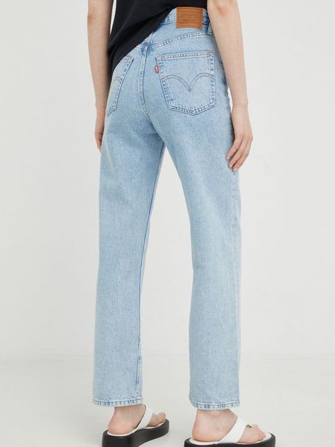 Levi's jeansy RIBCAGE STRAIGHT ANKLE damskie high waist - zdjęcie produktu nr 2