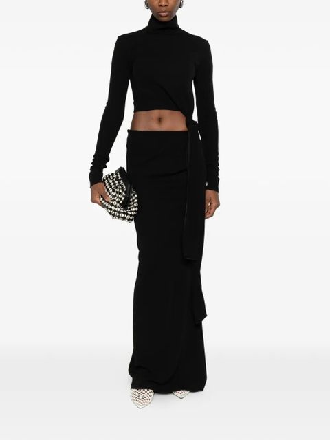 Sportmax Spxscout tie-detail maxi dress - Black - zdjęcie produktu nr 2