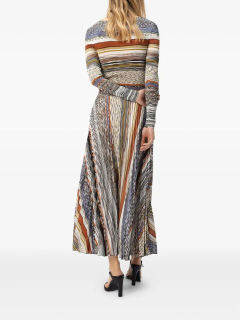 Missoni striped midi dress - Neutrals
