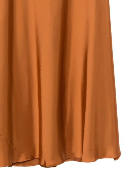 Lauren Ralph Lauren one-shoulder draped dress - Orange