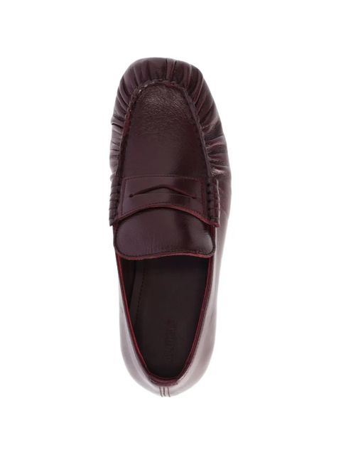 ALOHAS Aven pleated loafers - Red
