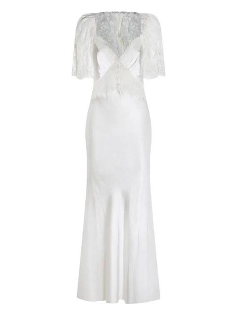 Self-Portrait buttoned maxi dress - White - zdjęcie produktu nr 1