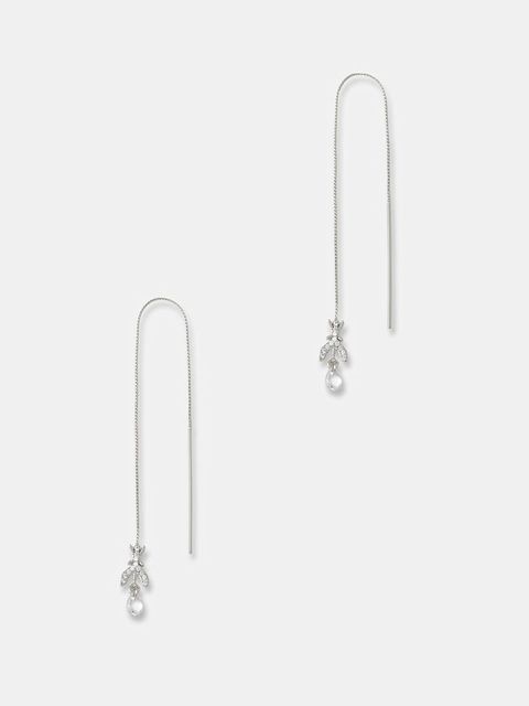 Patrizia Pepe kolczyki damskie metalowe z cyrkonią - zdjęcie produktu nr 2