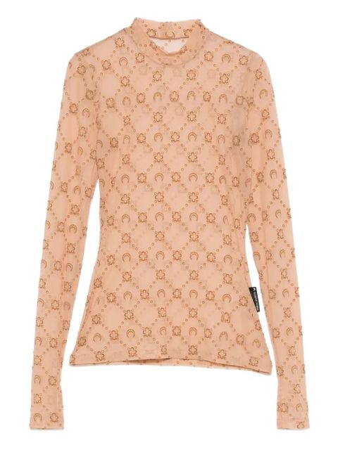 Marine Serre floral moon-pattern top - Brown - zdjęcie produktu nr 1