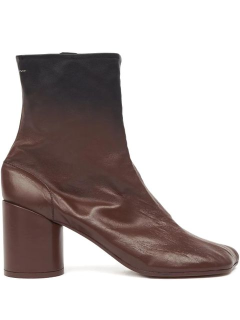 MM6 Maison Margiela 90mm leather ankle boots - Brown - zdjęcie produktu nr 1