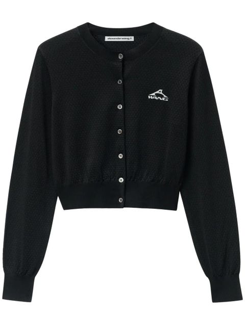 Alexander Wang logo-print cardigan - Black - zdjęcie produktu nr 1