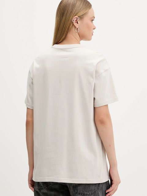 Vans t-shirt bawełniany damski kolor beżowy VN000PRKEN91 - zdjęcie produktu nr 2