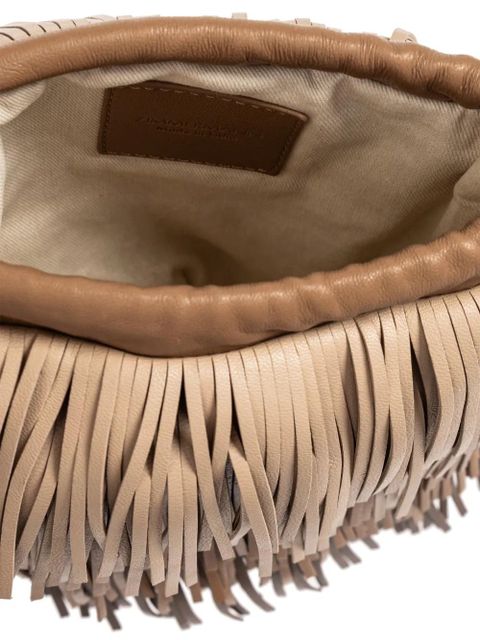 ZIMMERMANN fringe-trimmed leather bucket bag - Brown