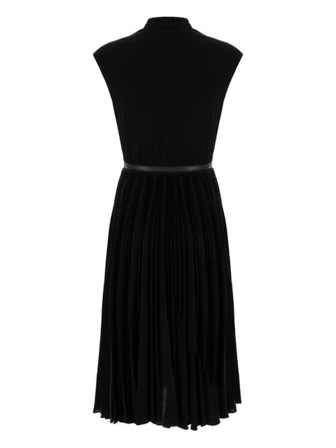 Max Mara pleated belted midi dress - Black