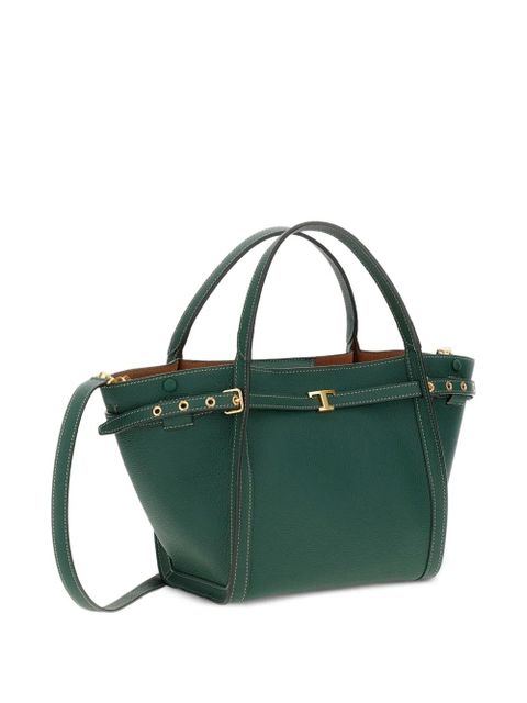 Tod's small leather shopping tote bag - Green