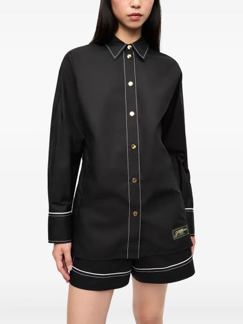 GANNI contrasting shirt - Black