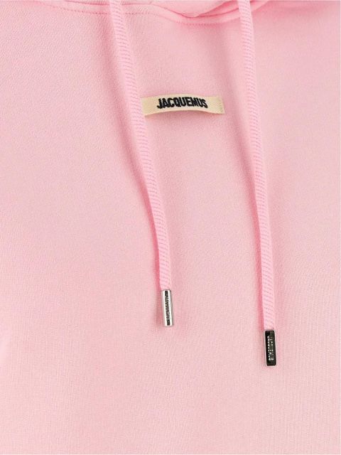 Jacquemus logo-patch hoodie - Pink