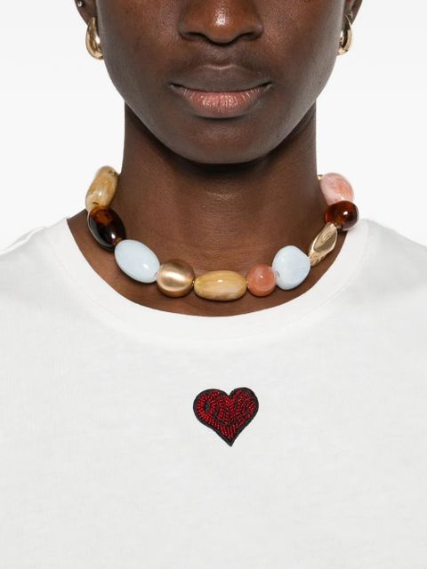 PINKO heart tank top - White