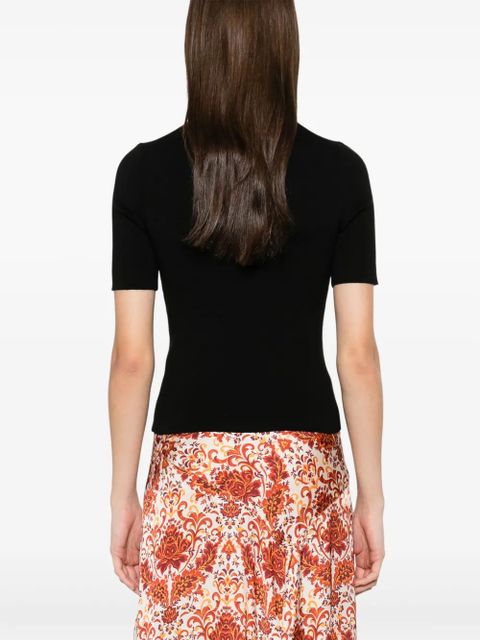 Rabanne chain link-detail top - Black