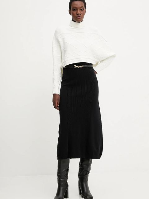 Answear.LAB sweter z kaszmirem damski kolor beżowy ciepły z golfem - zdjęcie produktu nr 2