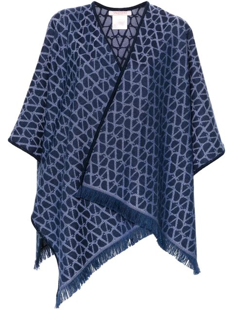 Valentino Garavani Toile Iconographe jacquard cape - Blue