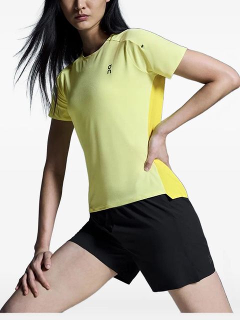 On Running panelled short-sleeved performance T-shirt - Yellow