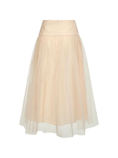 ZIMMERMANN gathered flared midi skirt - Neutrals - zdjęcie produktu nr 2