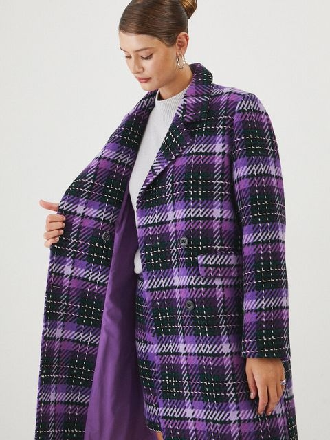 Medicine płaszcz z domieszką wełny przejściowy dwurzędowy