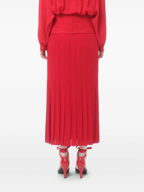 Valentino Garavani georgette midi skirt - Red