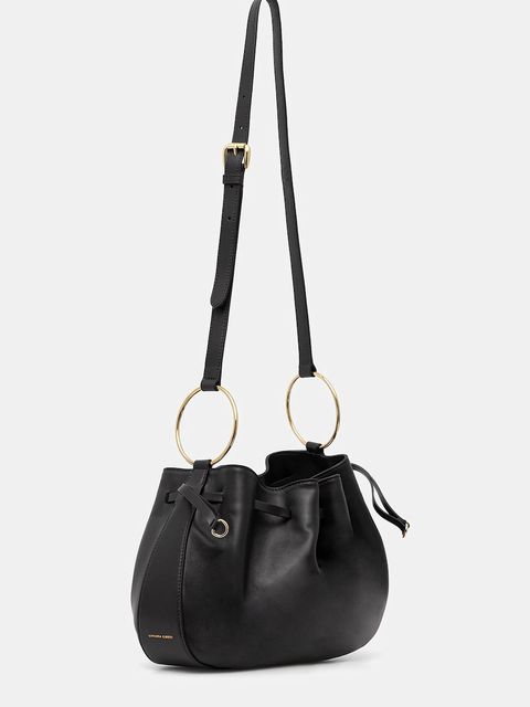 Liviana Conti torebka skórzana kolor czarny A5WA01