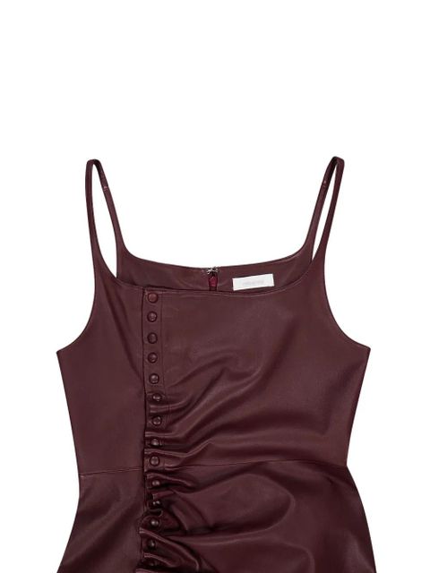 Rabanne asymmetric ruched dress - Red