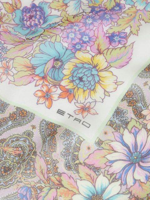 ETRO floral-print silk scarf - Neutrals - zdjęcie produktu nr 2