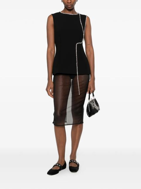 Moschino rhinestone embellished blouse - Black - zdjęcie produktu nr 2