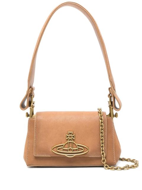 Vivienne Westwood Orb-plaque leather shoulder bag - Brown - zdjęcie produktu nr 1