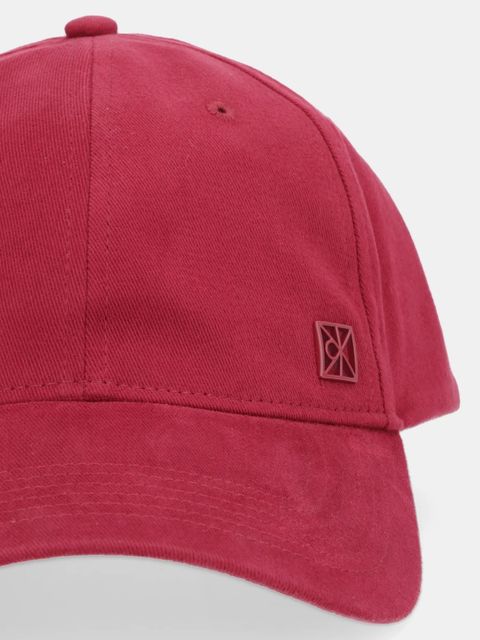 Calvin Klein czapka z daszkiem bawełniana kolor bordowy LV04F5059G