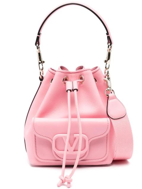 Valentino Garavani Locò leather bucket bag - Pink