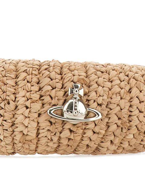 Vivienne Westwood Orb-plaque woven raffia headband - Neutrals - zdjęcie produktu nr 2