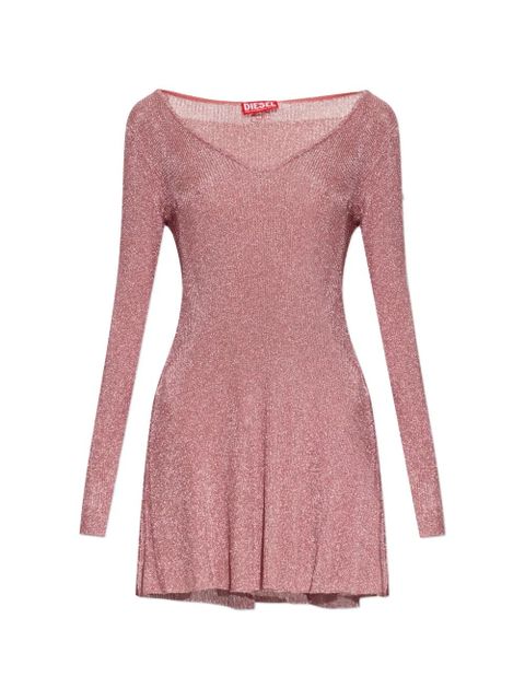 Diesel M-Dalila V-neck long-sleeved mini dress - Pink - zdjęcie produktu nr 1