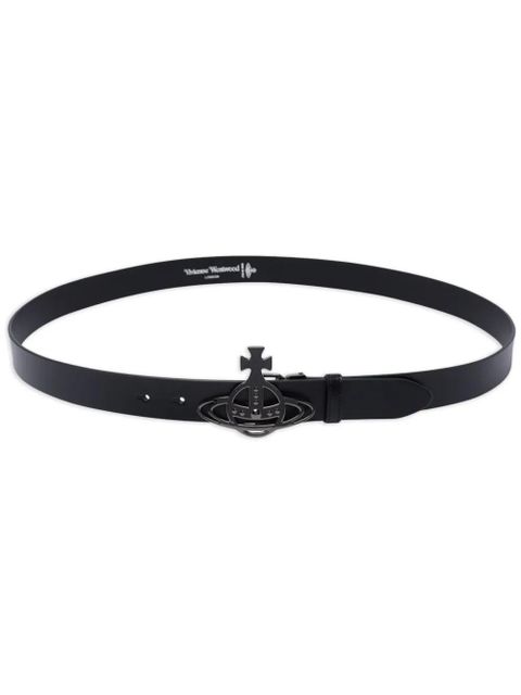 Vivienne Westwood small Line Orb-buckle belt - Black - zdjęcie produktu nr 1