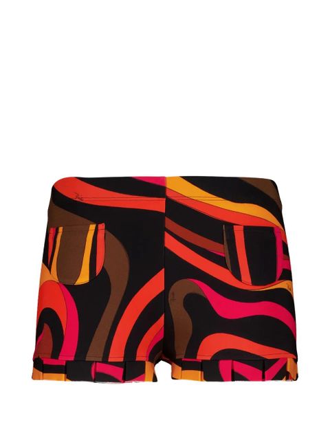 PUCCI Iride-print pleated-trim mini shorts - Black - zdjęcie produktu nr 2