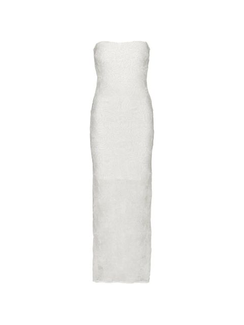 ROTATE BIRGER CHRISTENSEN floral mesh tube dress - White - zdjęcie produktu nr 1