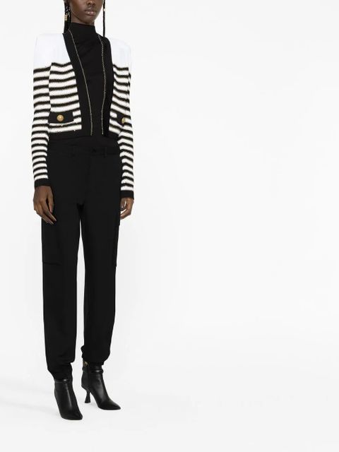 Balmain striped cropped jacket - White - zdjęcie produktu nr 2