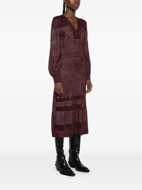 TWINSET v-neck maxi dress - Red