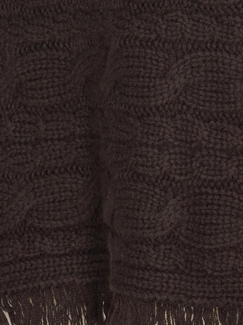 Guest In Residence cable-knit frayed sweater - Brown