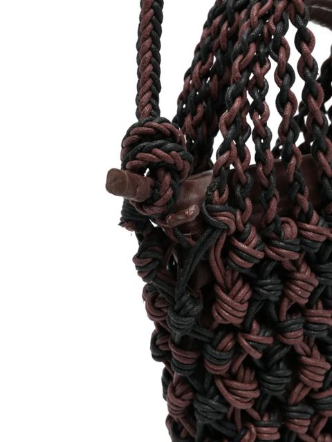 Alysi knot-detail bucket bag - Red