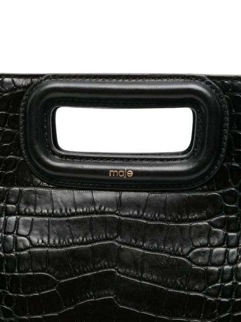 Maje small M tote bag - Black