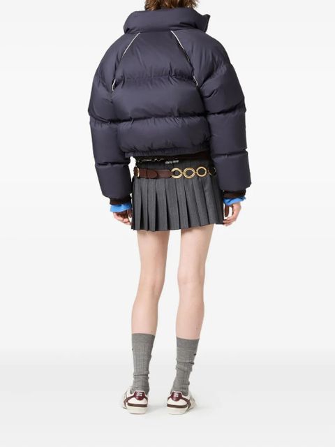 Miu Miu padded piped-trim jacket - Blue - zdjęcie produktu nr 2