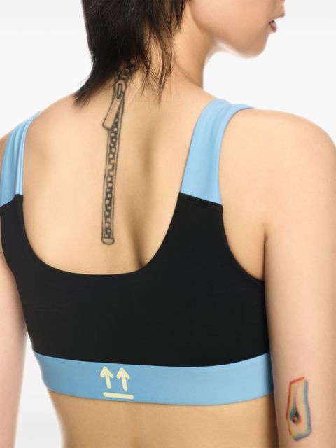 Off-White colour-block sports bra - Black